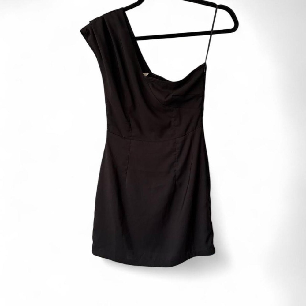 6 Shore Road black one-shoulder mini dress SZ S #party #clubwear #LBD